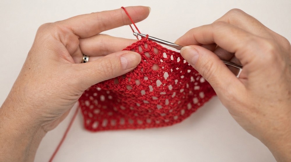 Crochet a Beautiful and Simple Head Scarf (7)