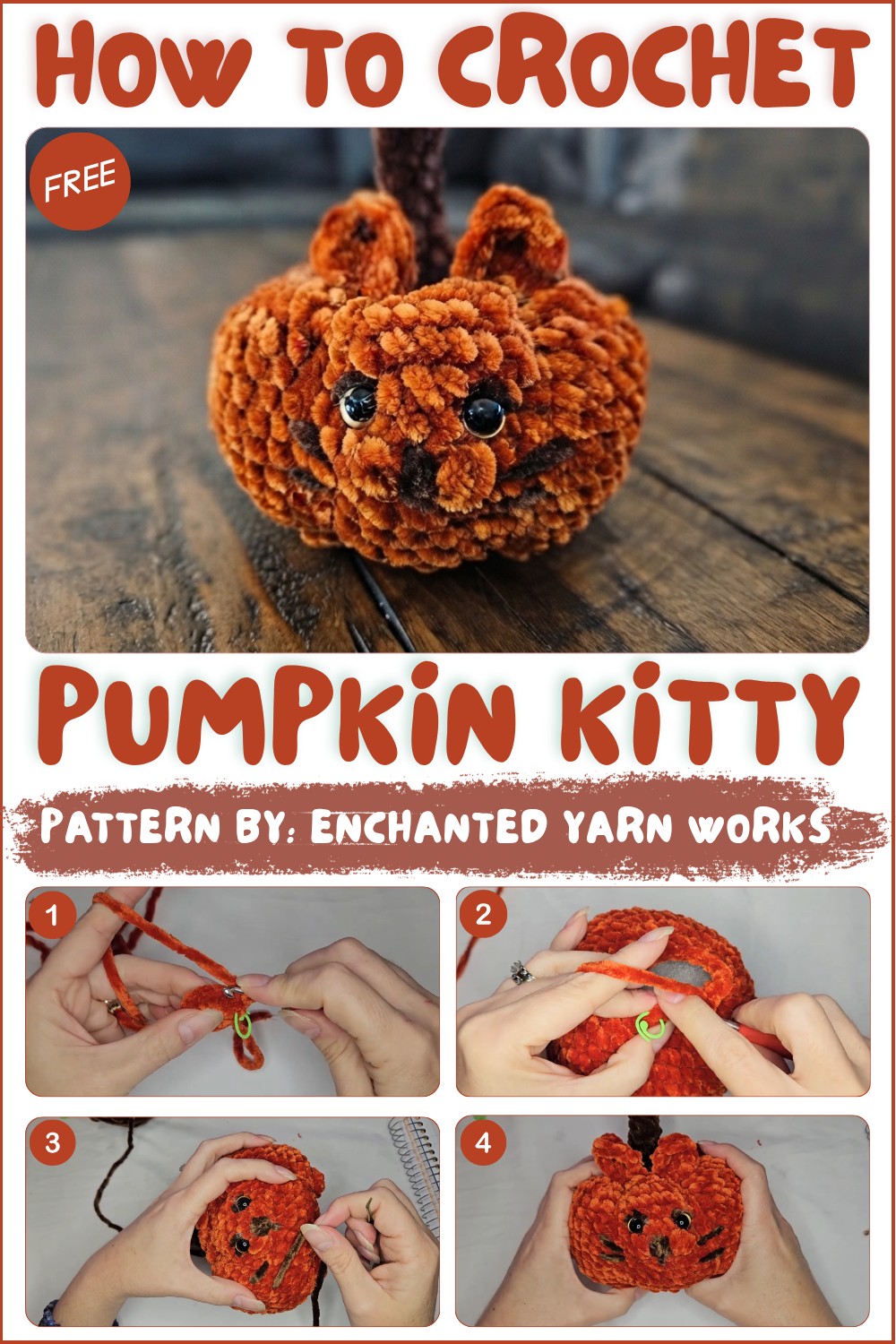 Crochet a Pumpkin-Kitty Amigurumi Pattern! 1