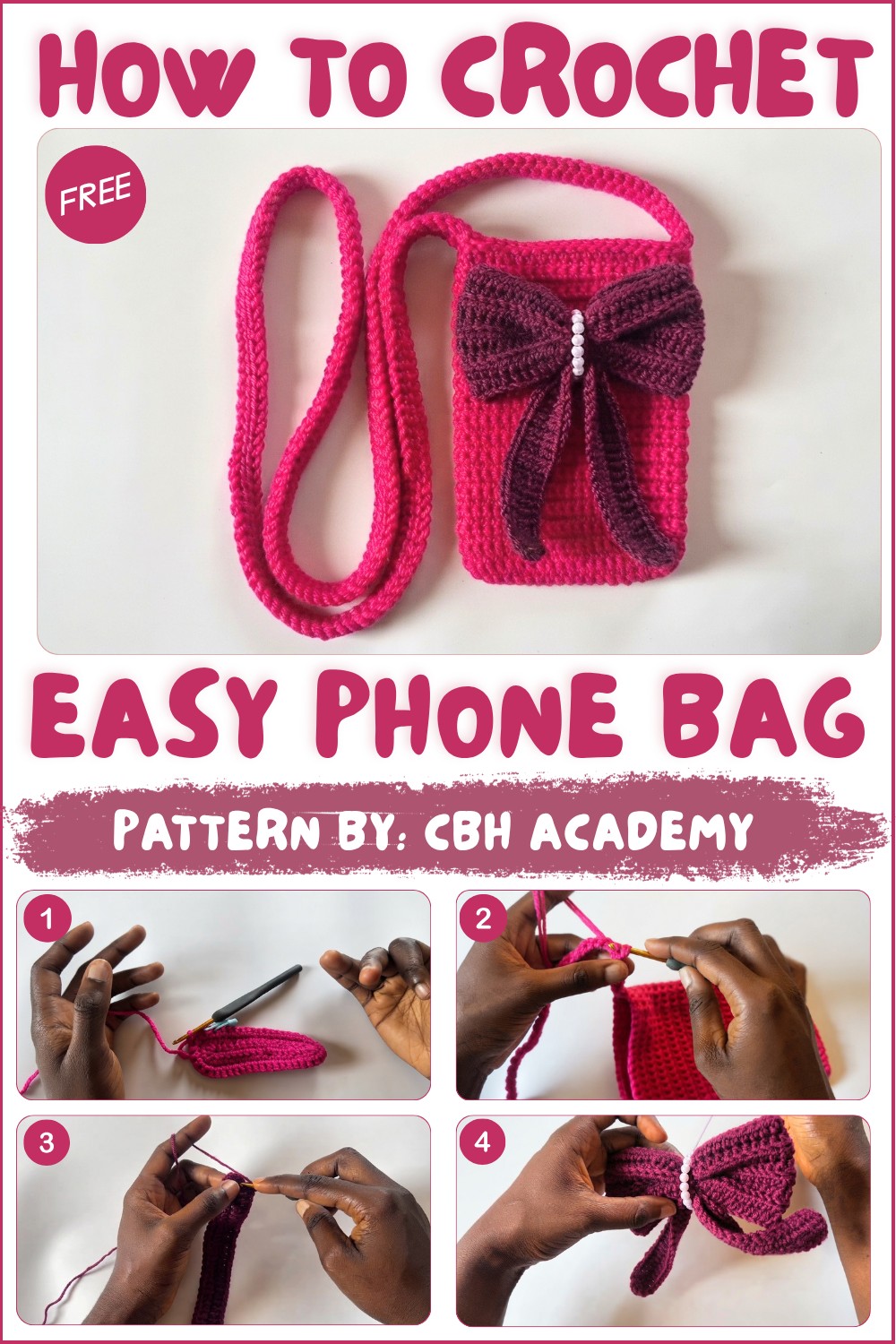 Cute & Easy Crochet Phone Bag Tutorial For Beginners (1)
