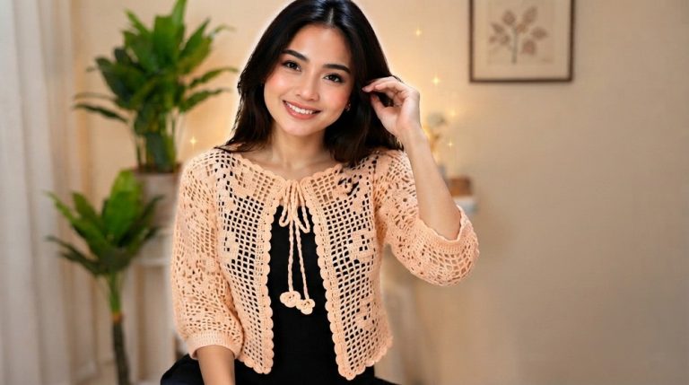 Easy Crochet Crop Cardigan Tutorial 3