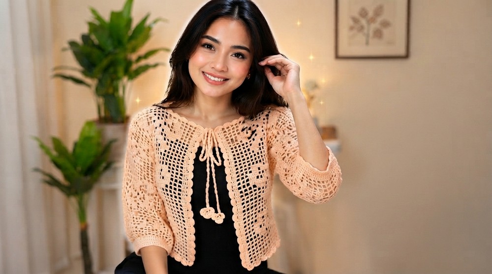 Easy Crochet Crop Cardigan Tutorial 3