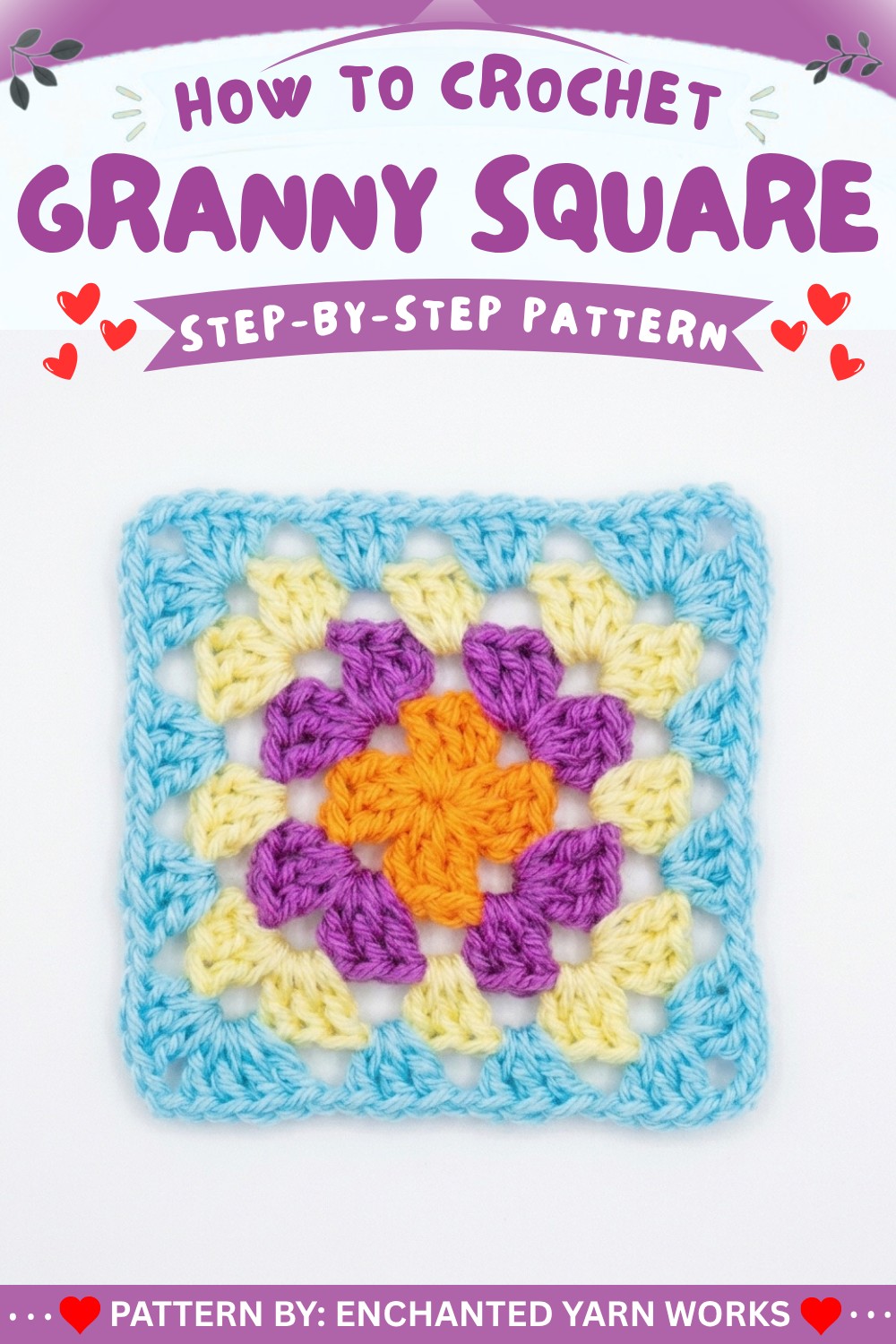 Easy Crochet Granny Square Step by Step (1)