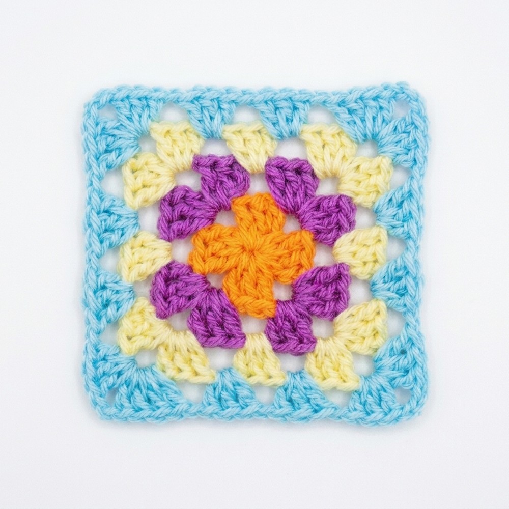 Easy Crochet Granny Square Step by Step (4)