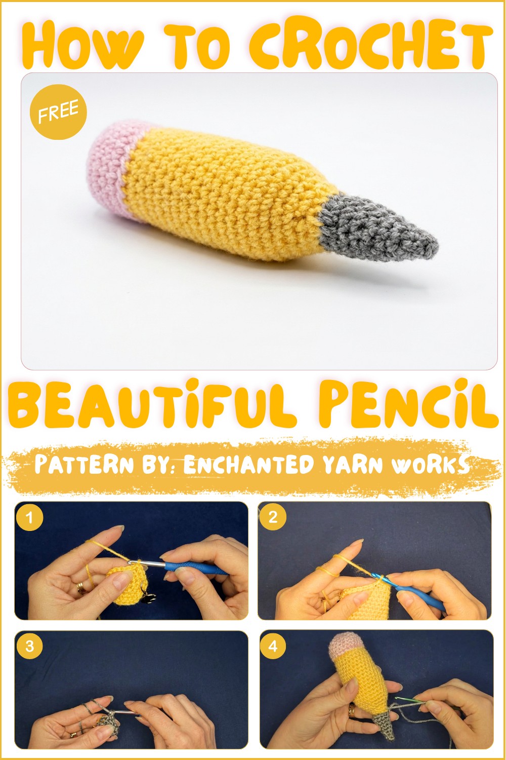 Easy Pencil Crochet Pattern for Beginners
