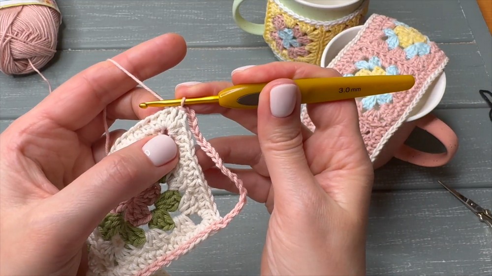 Granny Square Crochet MUG COZY (9)