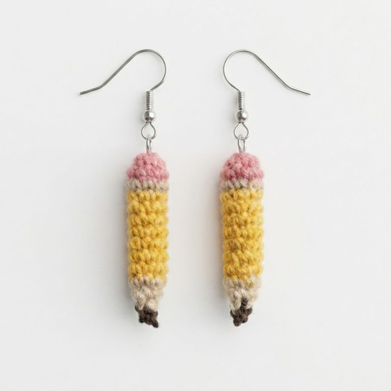 How to Crochet Pencil Earrings Easily (1)
