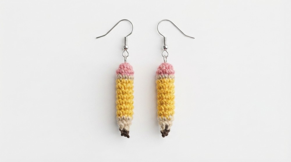 How to Crochet Pencil Earrings Easily (8)