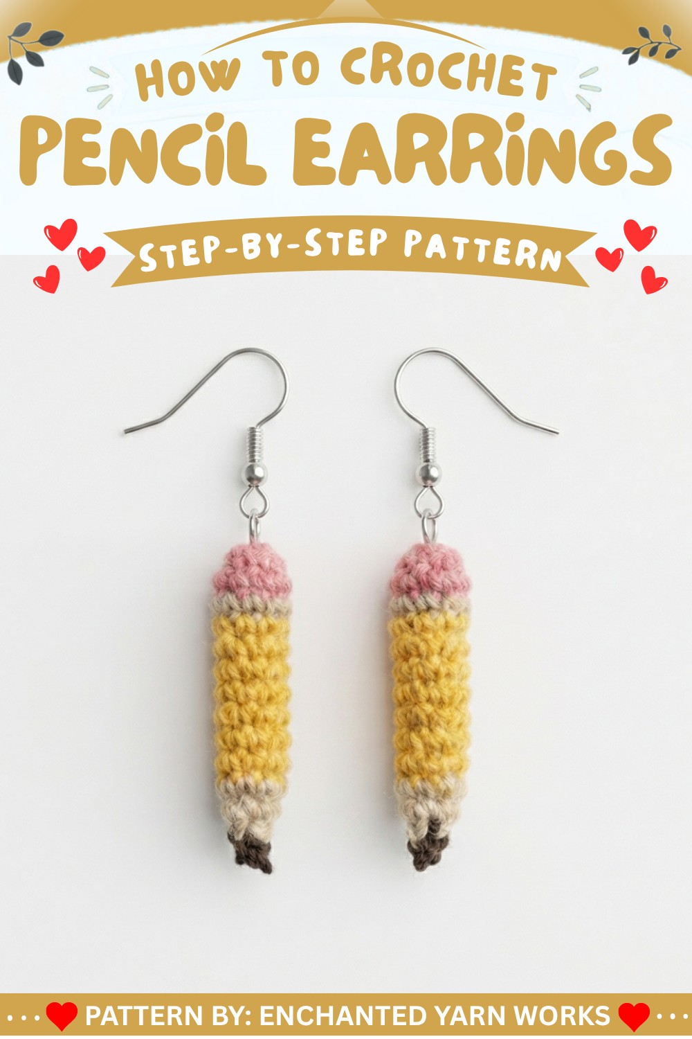 How to Crochet Pencil Earrings Easily