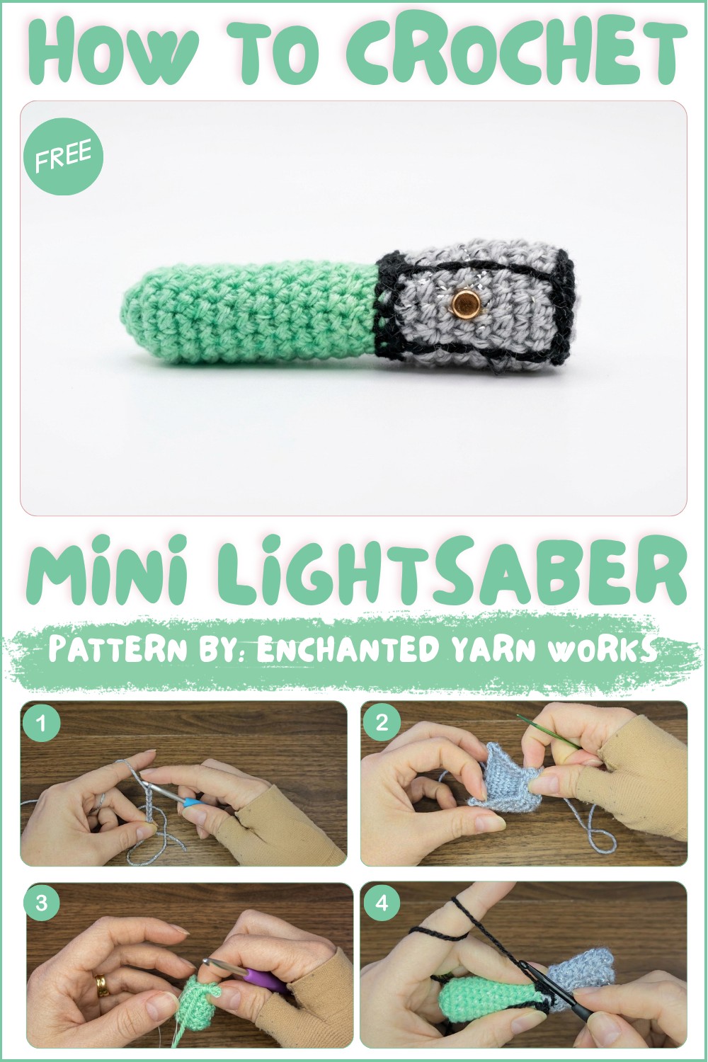 How to Crochet a Mini Lightsaber Easy Pattern