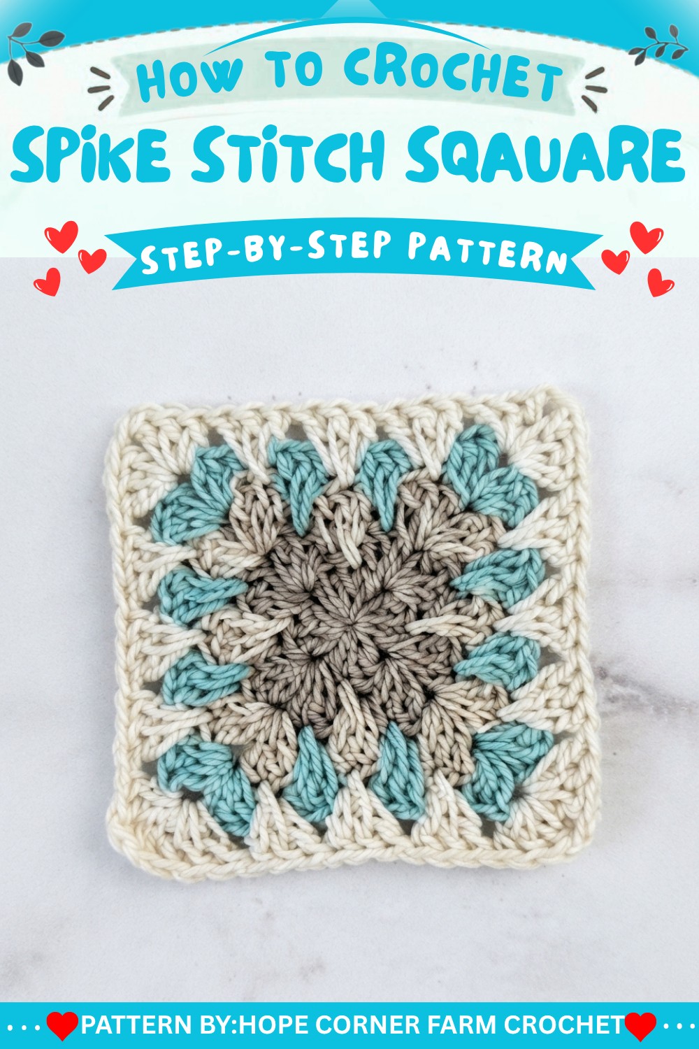 How to Crochet a Spike Stitch Granny Square Free Pattern (1)How to Crochet a Spike Stitch Granny Square Free Pattern (1)