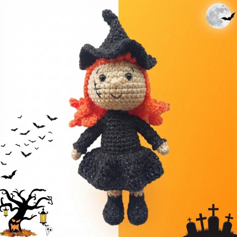 How to crochet Amigurumi Witch Doll (10)