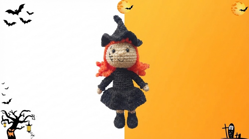 How to crochet Amigurumi Witch Doll (2)