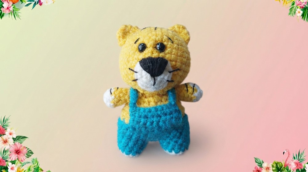 How to crochet Tiger Amigurumi Crochet small tiger Amigurumi keychain (2)
