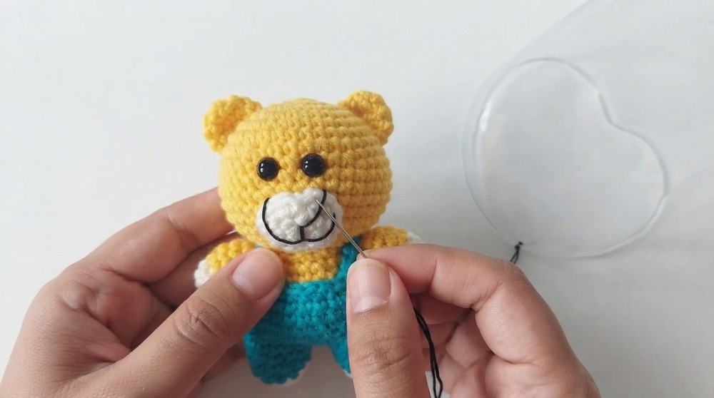 How to crochet Tiger Amigurumi Crochet small tiger Amigurumi keychain (8)