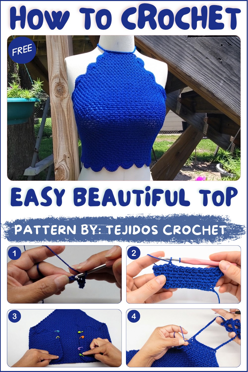 How to crochet a top Step-by-step tutorial 1