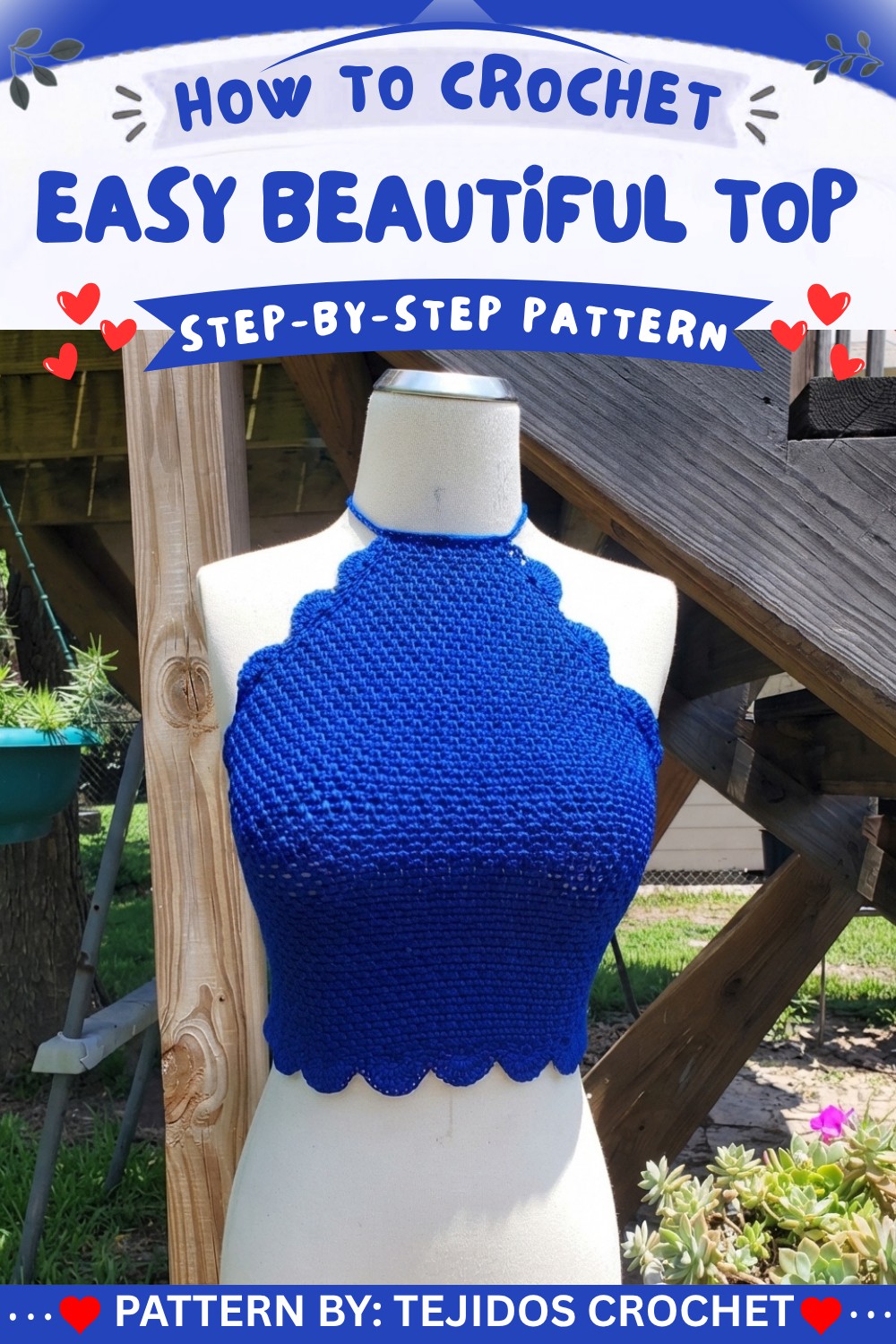 How to crochet a top Step-by-step tutorial 9