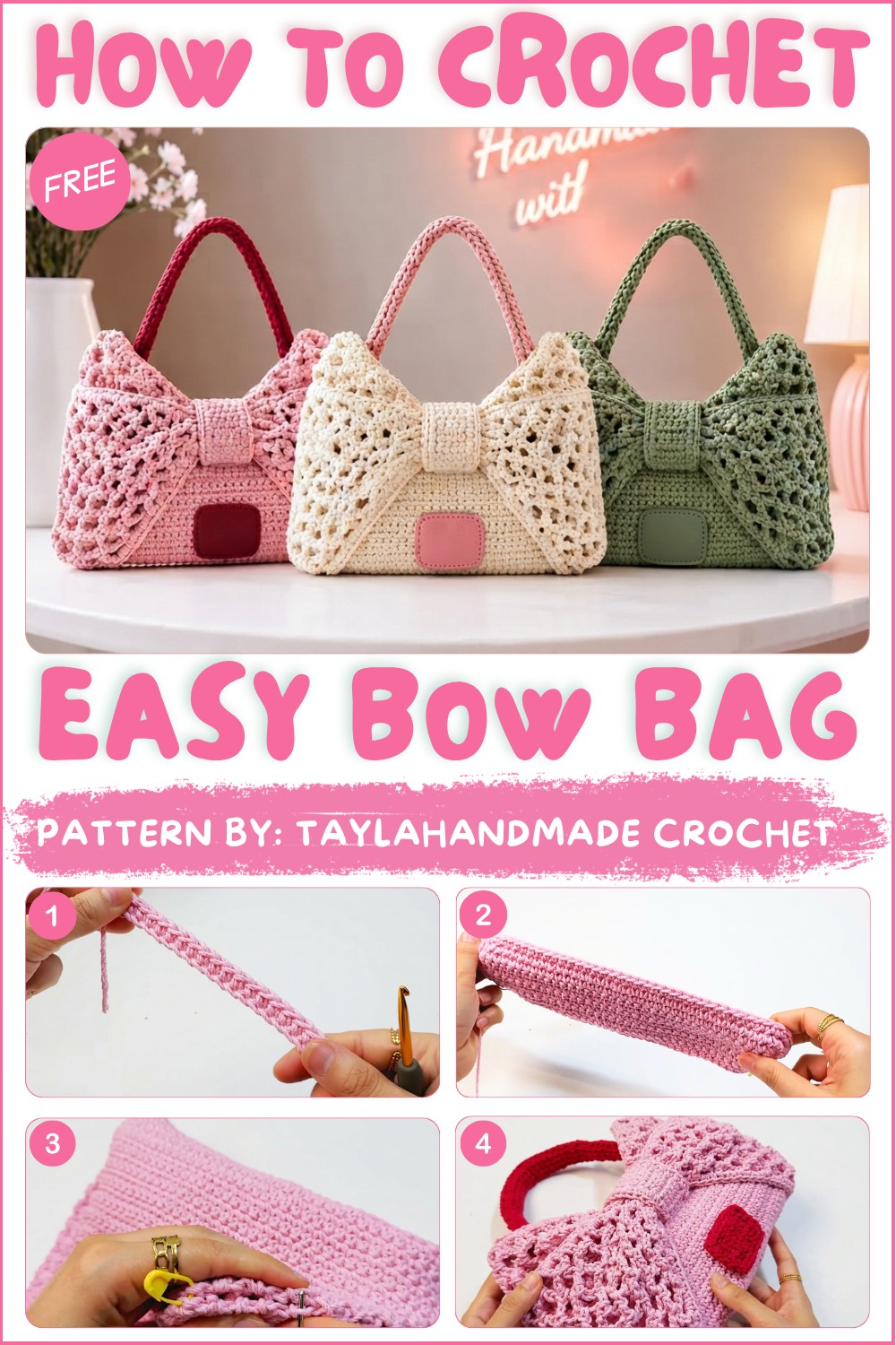 This Crochet Bow Bag Looks So Expensive! 🎀 Easy Tutorial 1