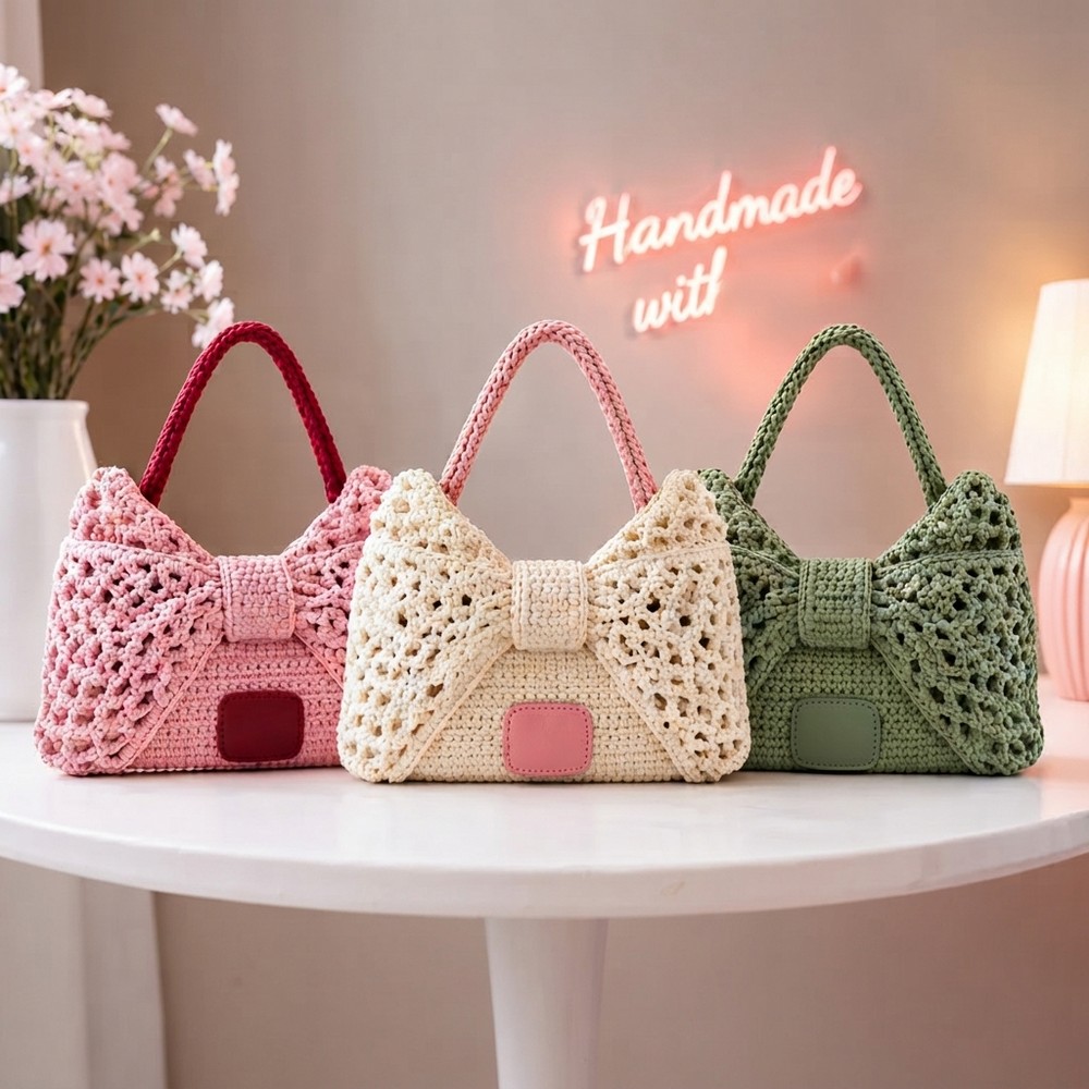 This Crochet Bow Bag Looks So Expensive! 🎀 Easy Tutorial 9