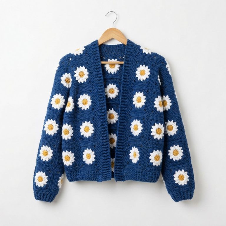 Crochet Granny Square Cardigan (2)