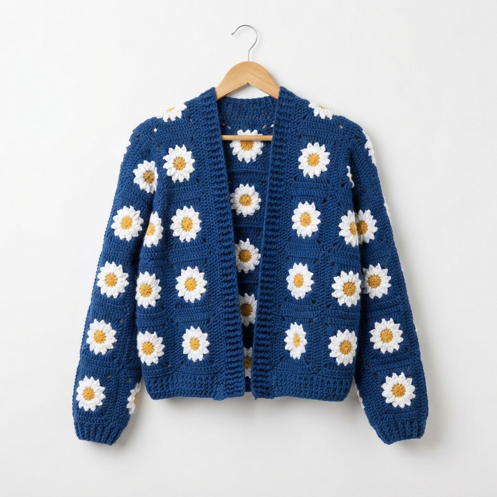 Crochet Granny Square Cardigan (2)