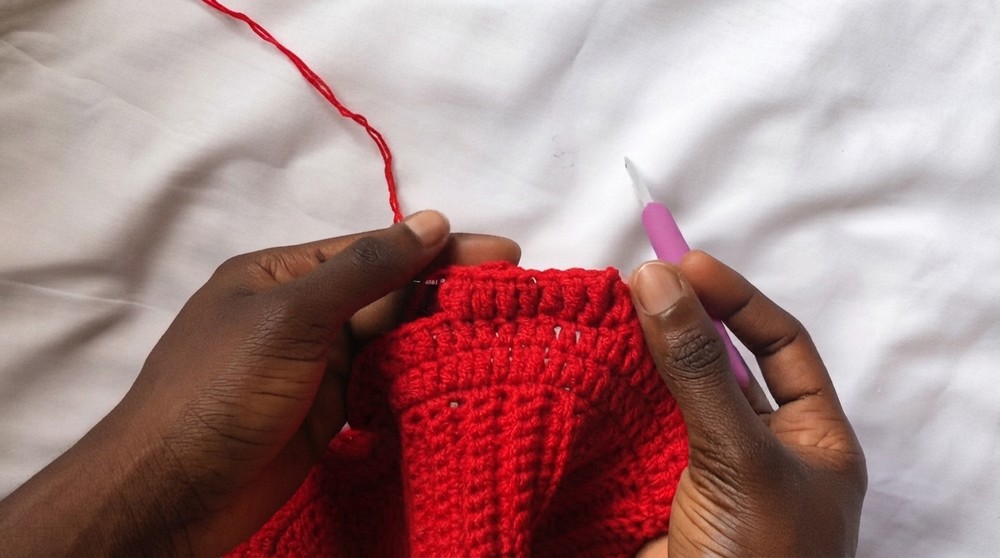 Crochet Pleated Cheerleader Skirt Tutorial (1)