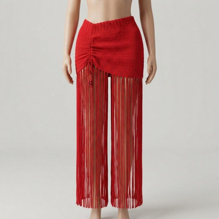 Easy Crochet Fringe Skirt Pattern for Beginners (3)