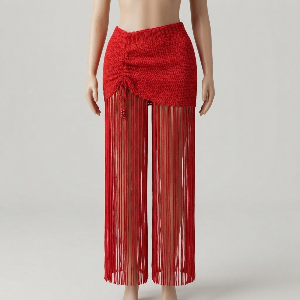Easy Crochet Fringe Skirt Pattern for Beginners (3)