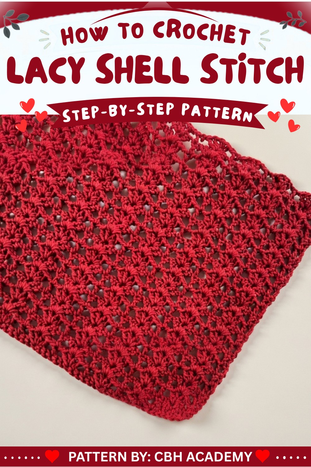 Easy Crochet Lacy Shell Stitch Pattern for Beginners (1)