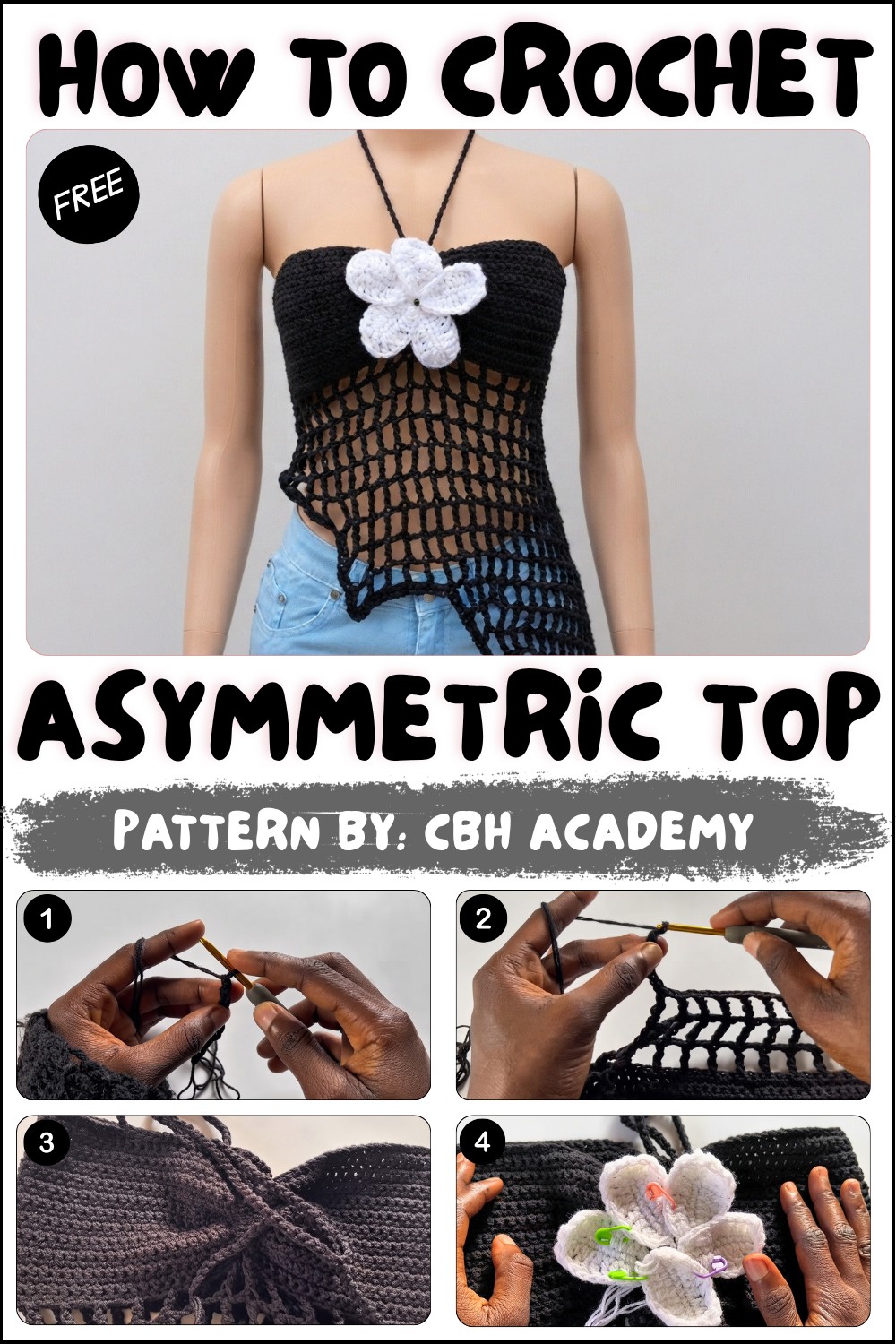 Easy Crochet Summer Mesh Asymmetric Top Tutorial (1)Easy Crochet Summer Mesh Asymmetric Top Tutorial (1)
