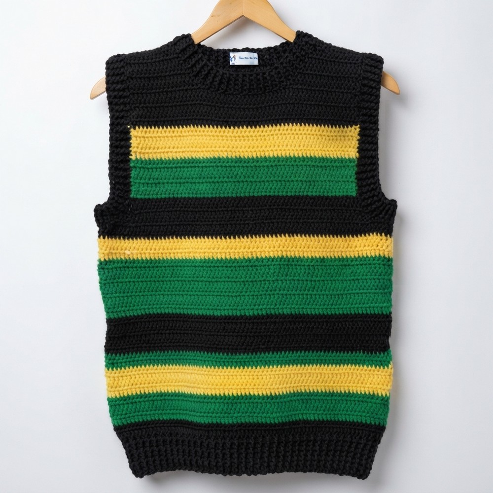 How To Crochet An Easy Roundneck Vest Sweater For Beginners (2)