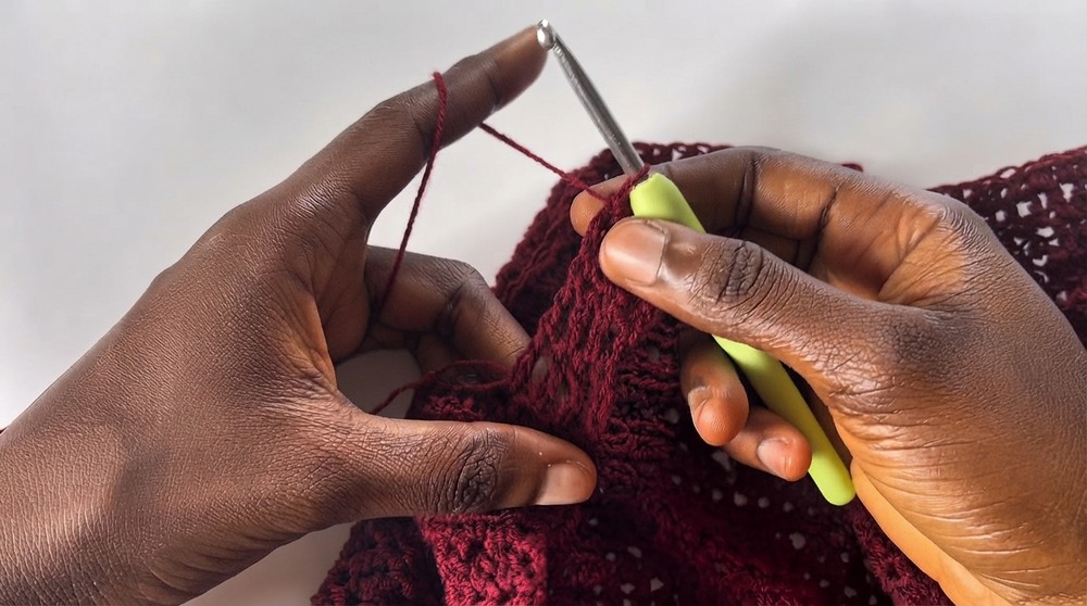 How to Crochet a Cowl Neck Top (6)