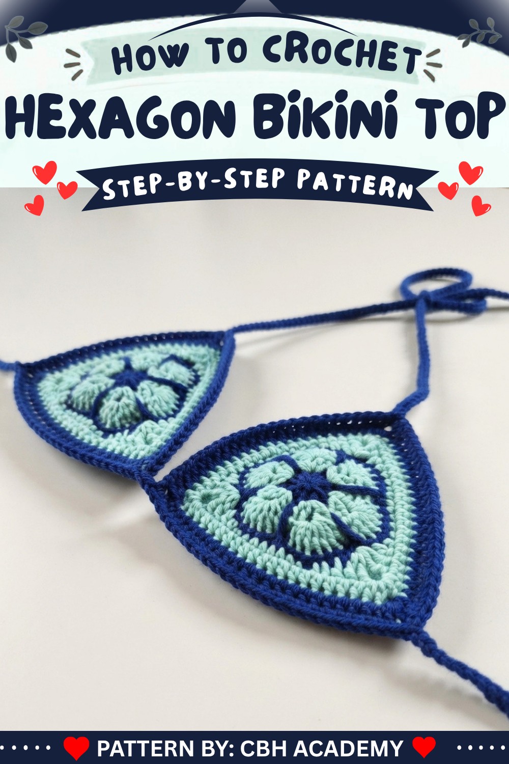 How to Crochet a Simple Hexagon Bikini Top for Beginners (1)