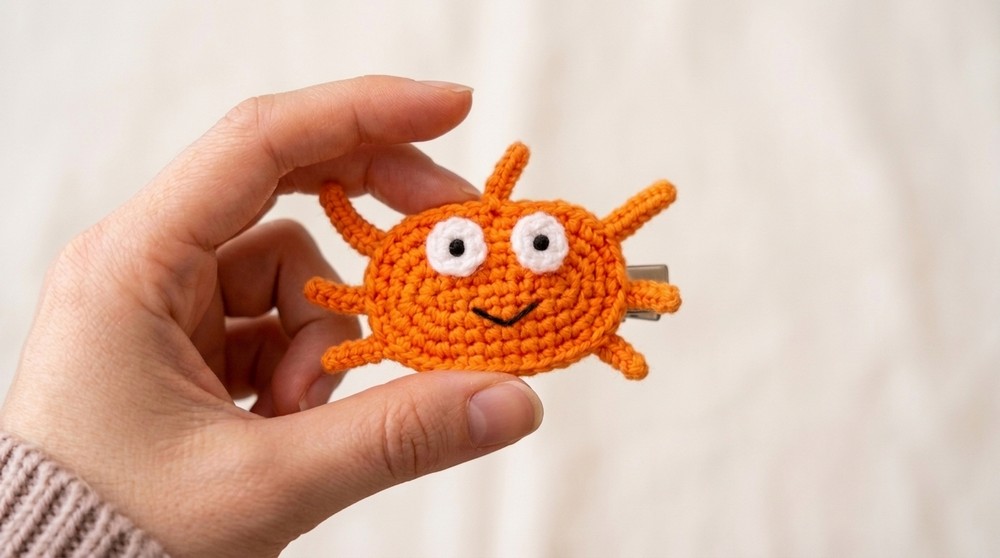  Crab Hair Clip Tutorial Pattern