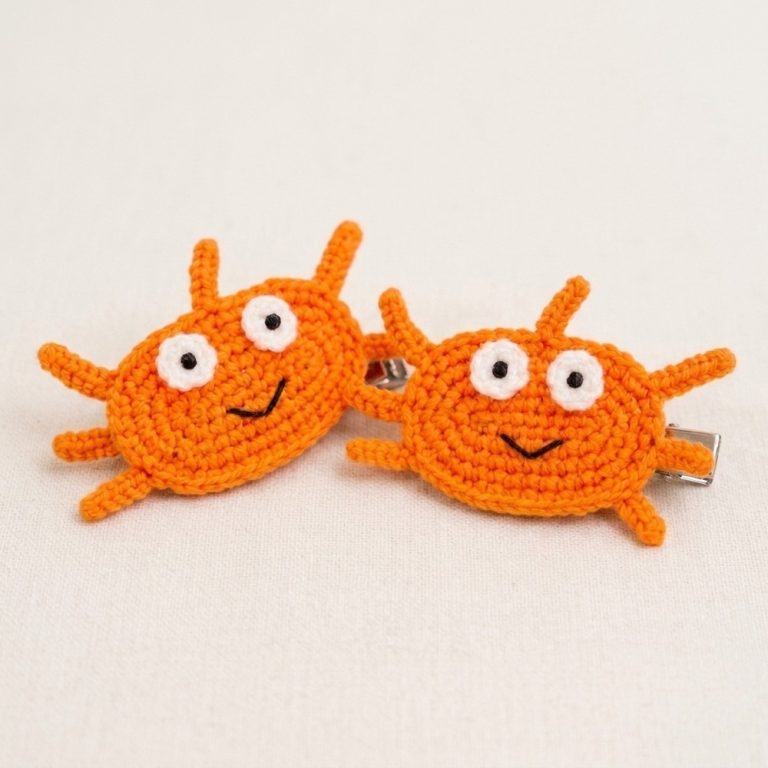 Crab Hair Clip Tutorial Pattern