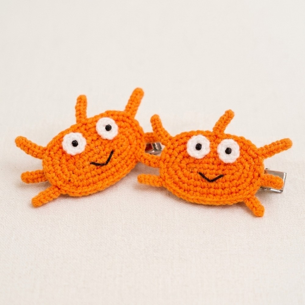 Crab Hair Clip Tutorial Pattern