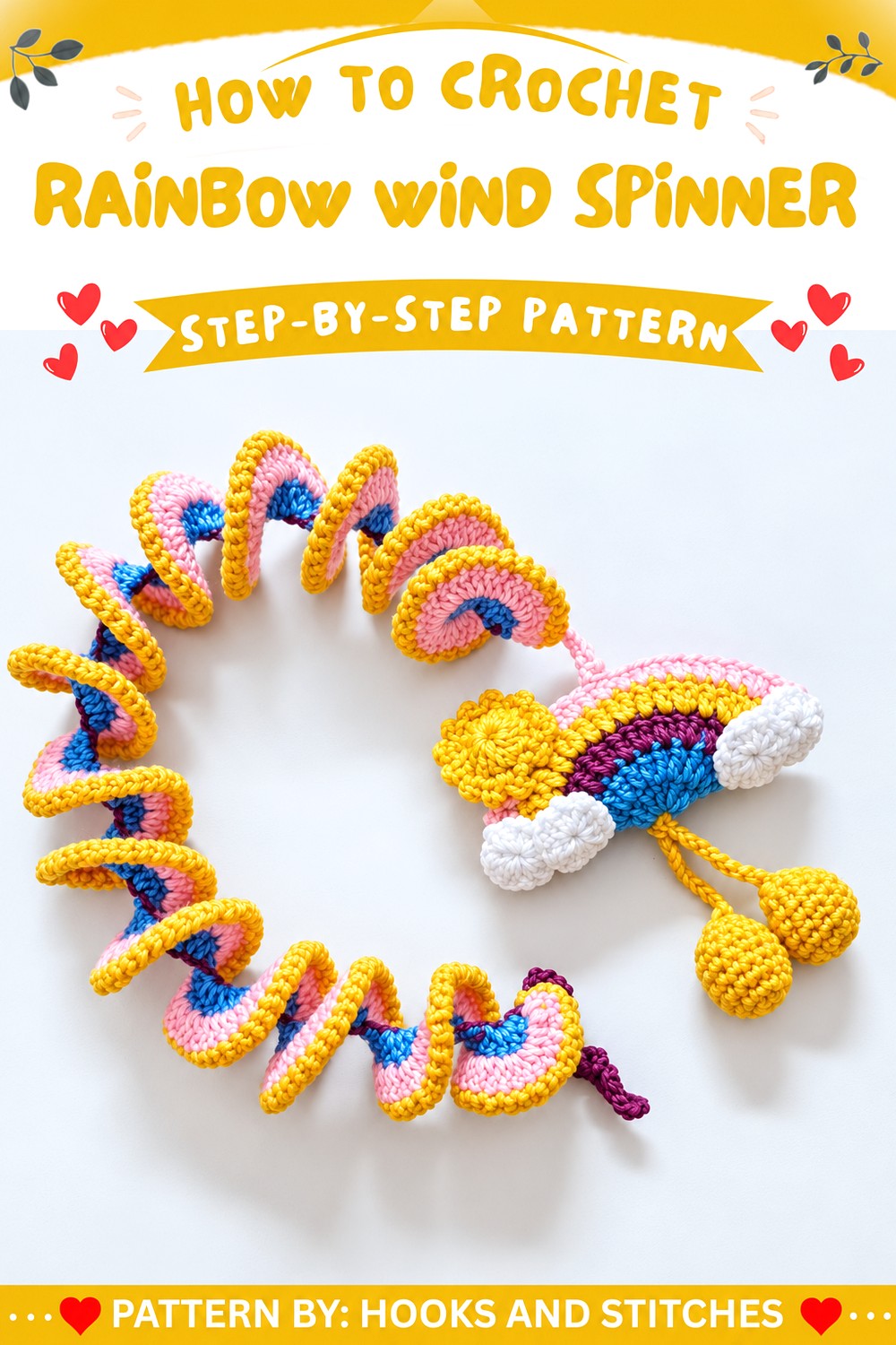 Crochet Wind Spinner, Rainbow Wind Spinner, Gifting Option (13)