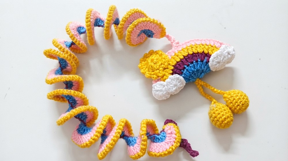 Crochet Wind Spinner, Rainbow Wind Spinner, Gifting Option (8)