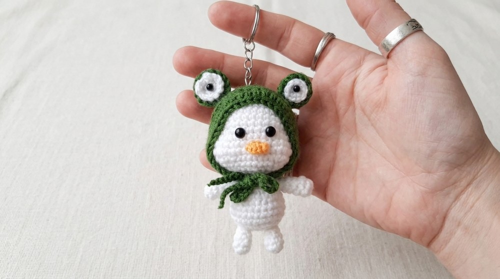 Cute Crochet Bunny Keychain Tutorial
