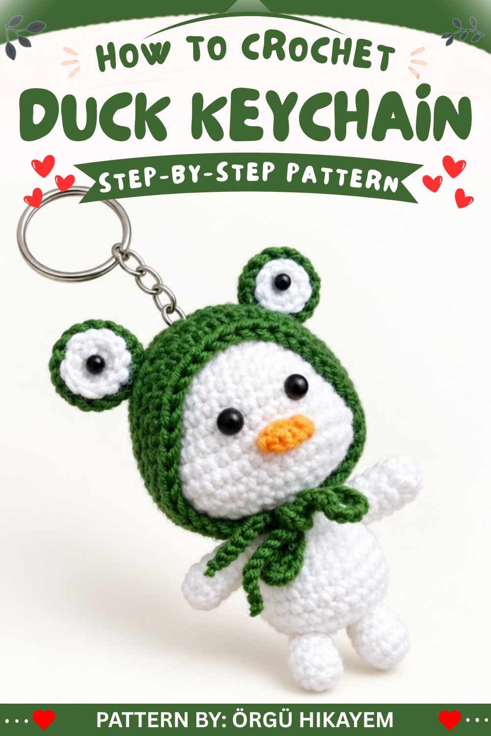 Duck Keychain Free Crochet Pattern for Backpacks