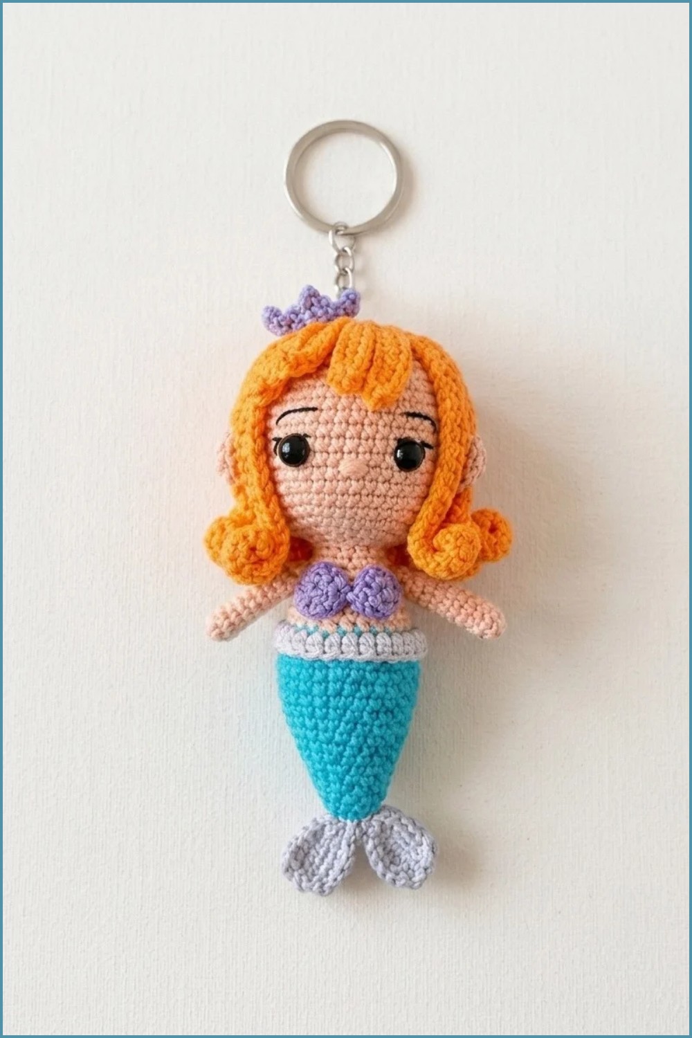 Easy Crochet Mermaid Doll Keychain Tutorial