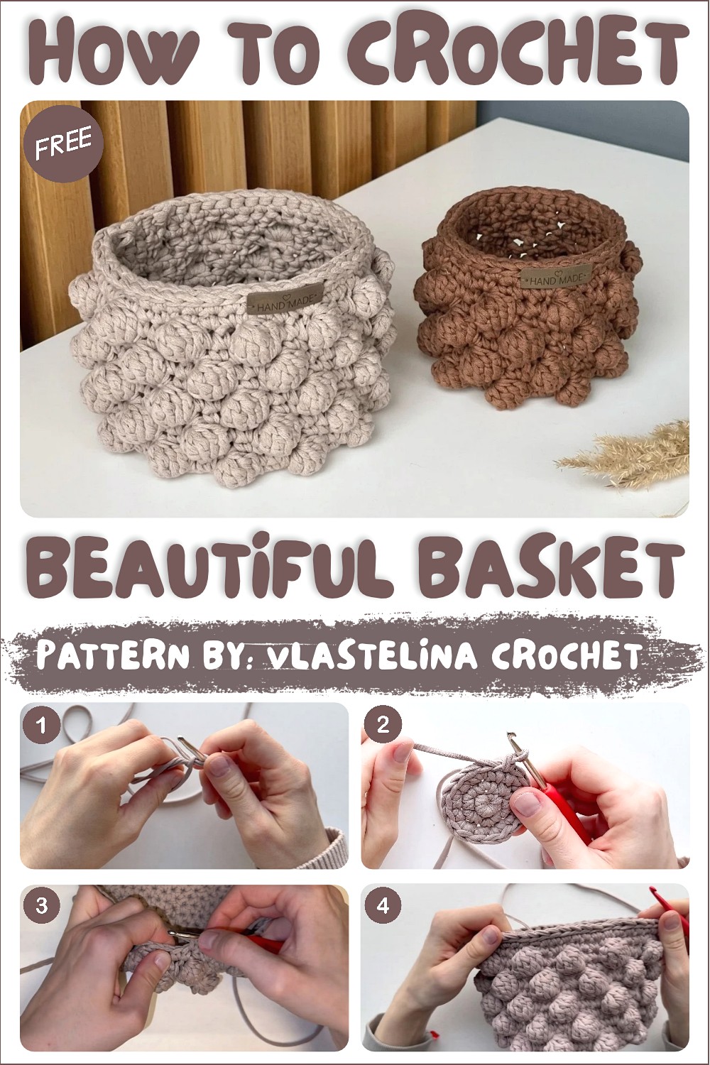 How To Crochet Easy 1-skein Basket Pattern (1)