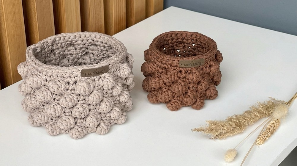 How To Crochet Easy 1-skein Basket Pattern (10)