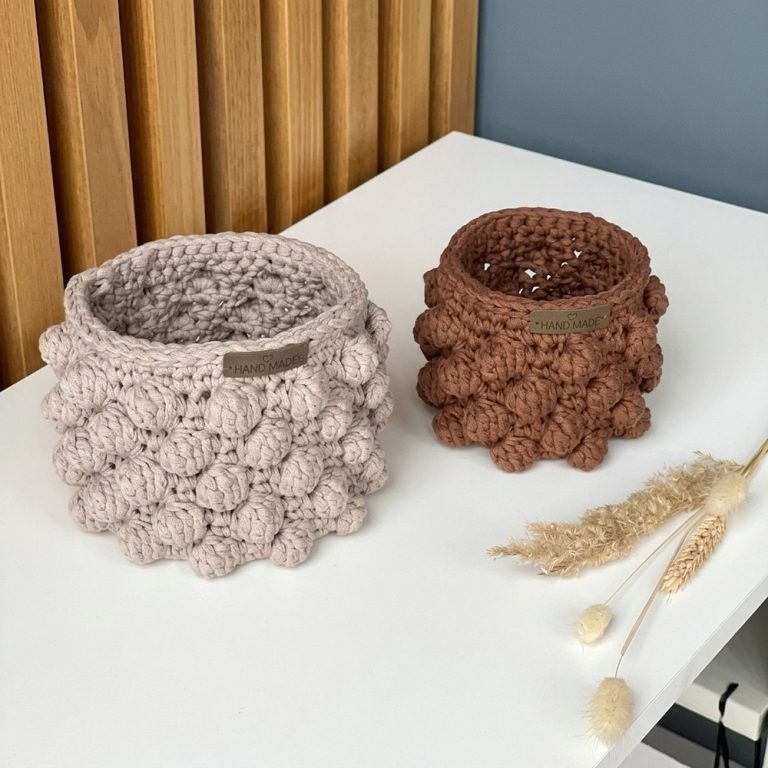 How To Crochet Easy 1-skein Basket Pattern (9)