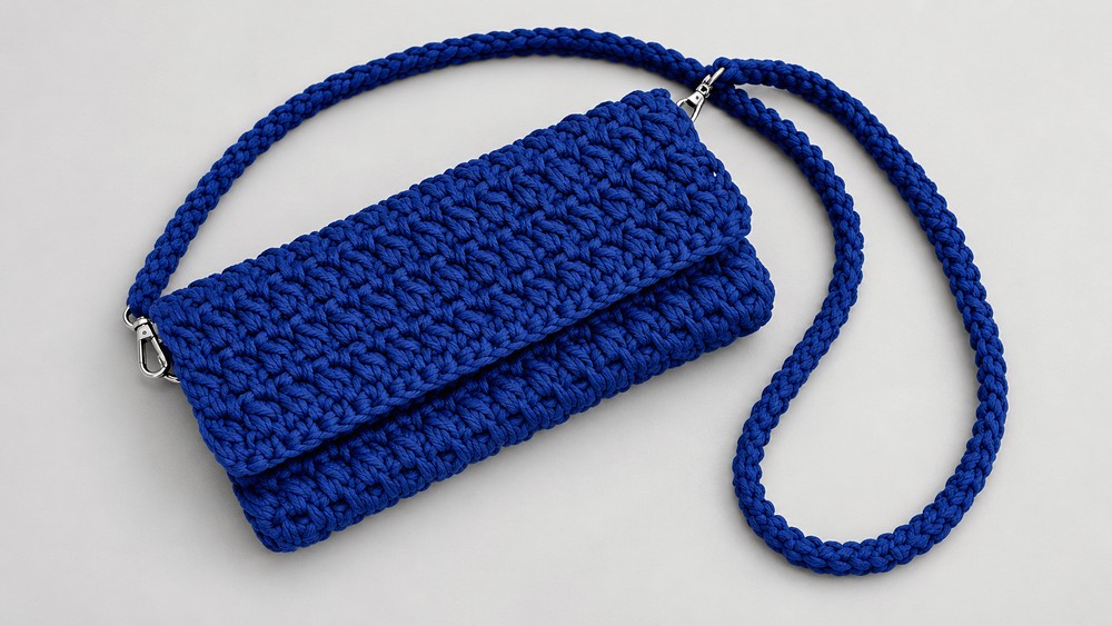 How To Crochet Easy Pattern For A Clutch Bag (4)