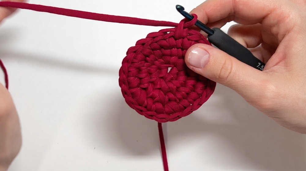 How To Crochet Fluffy Basket Made From 1 Skein (8)
