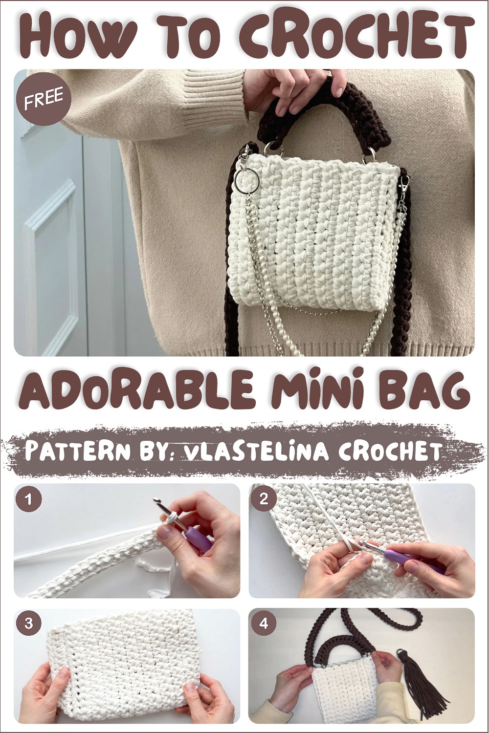 How To Crochet Mini Crochet Bag In 1 Hour (1)