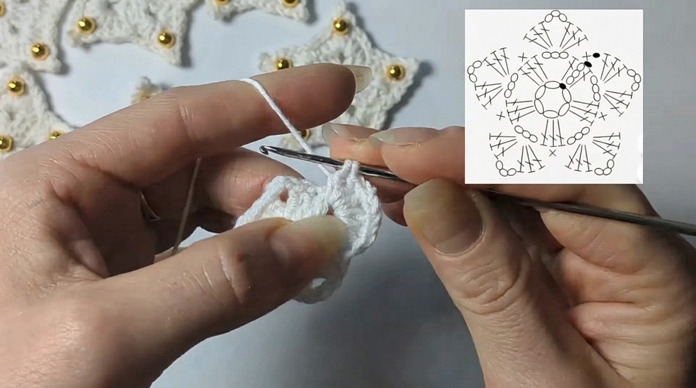 How to Crochet a Beautiful Christmas Garland with Leftover Yarn (13)