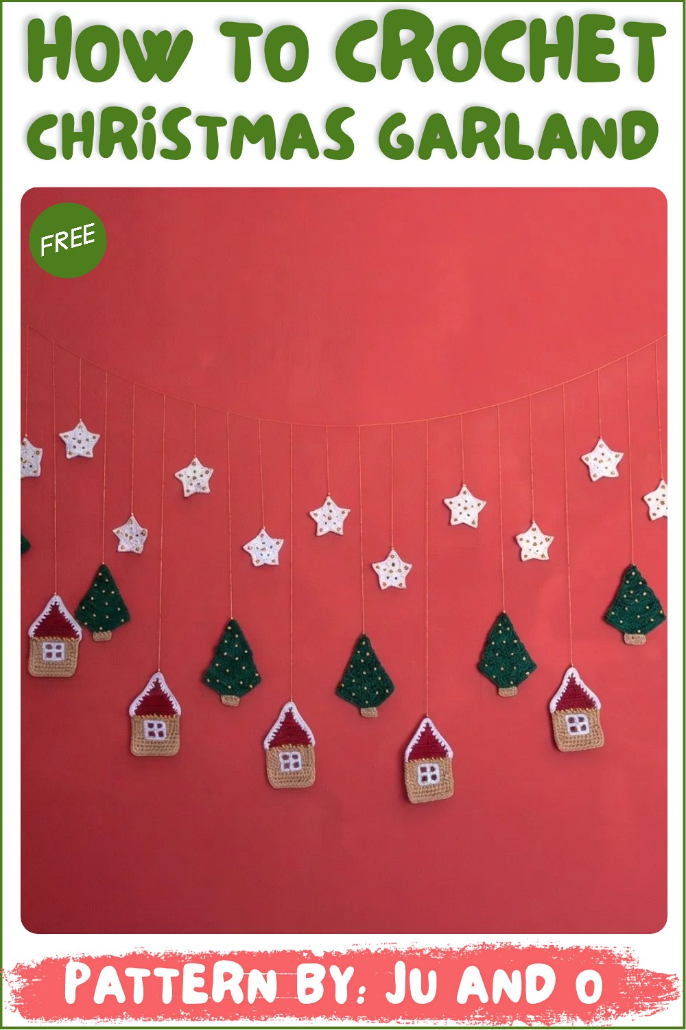 How to Crochet a Beautiful Christmas Garland with Leftover Yarn (3)