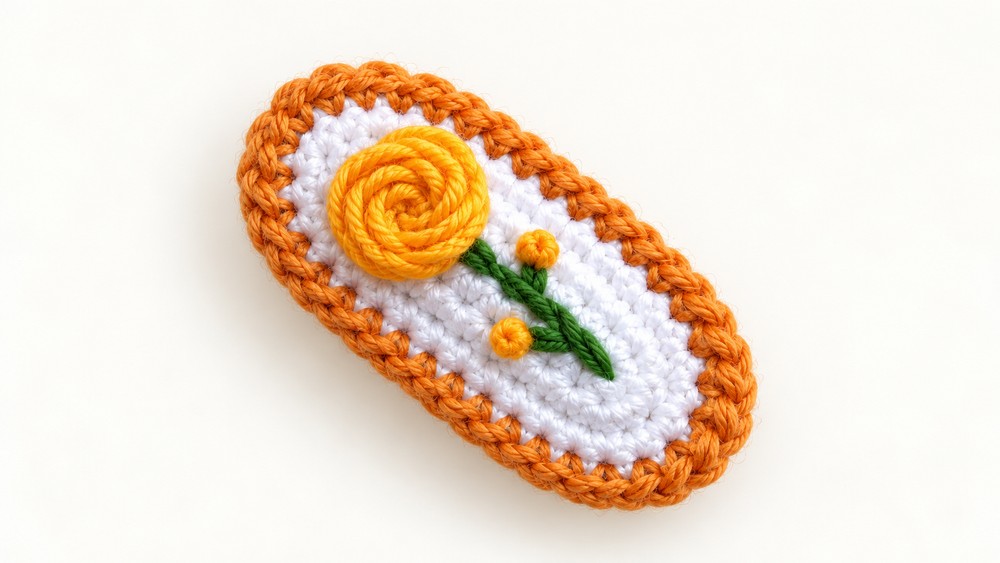 How to Make a Beautiful Crochet Rose Hair Clip
