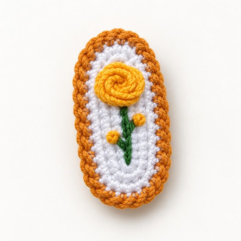 How to Make a Beautiful Crochet Rose Hair Clip